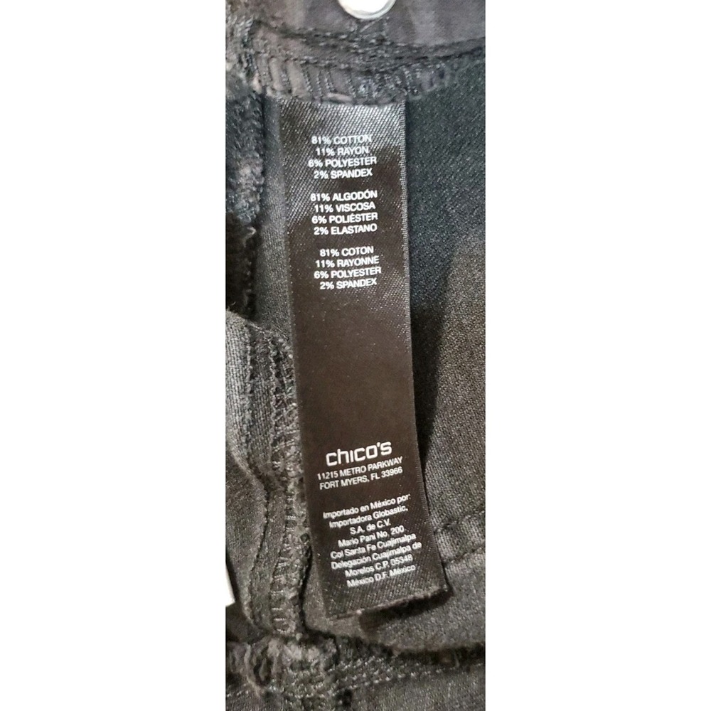 Chico's So LIFTING by Chico's Slimming Jeans Size .5 Black 30x28 - Picture 4 of 7